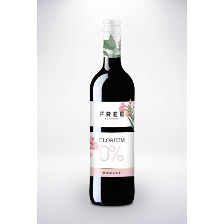 Vina Tridado Florium Merlot 0% wino czerwone półwytrawne bezalkoholowe
