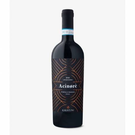 Tenuta Giustini Acinore Primitivo di Mnaduria DOC 2022 Limited Edition wino czerwone wytrawne